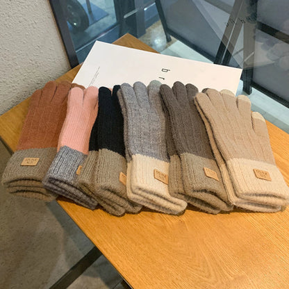 Warm Fleece Lined Knit Gloves Touchscreen Winter Women Ladies Thermal