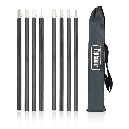 2M Adjustable Tarp Poles Aluminum Tent Awning Camping Canopy Support Rods