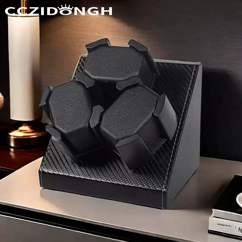 Utomatic Watch Box Winder for Mechanical Watches Desktop Storage 20x19cm