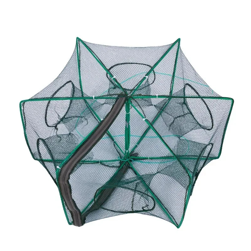 Fishing Net Crayfish Trap Folding Mesh Cage Crab Shrimp Catcher