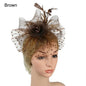 Flowers Feather Mesh Headwear Hat Party Accessory 1pc 27cm Multi Colour