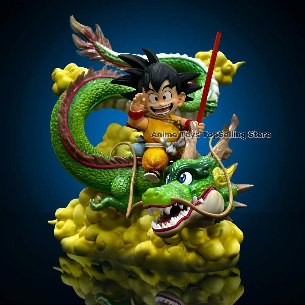 15cm Dragon Ball Goku with Dragon PVC Action Figure Anime Model Collectible Toy