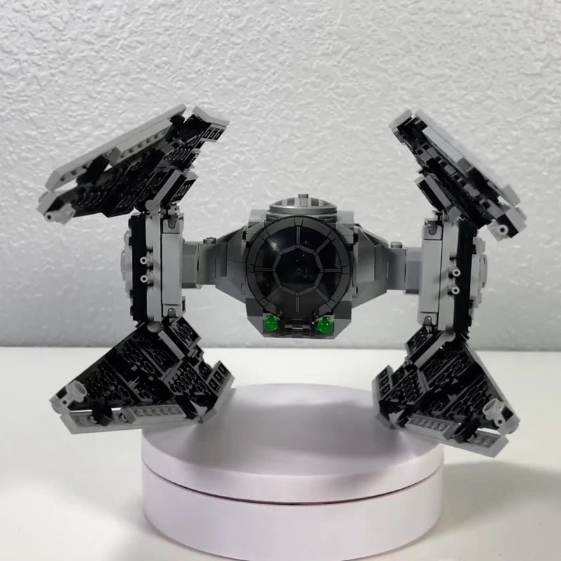 412Pcs NEW MOC Spaceship Bricks Imperia TIE Fighters Ship Kits Builidng Blocks Starfighter Interceptors DIY Model Toys Gifts-EXPROTAS