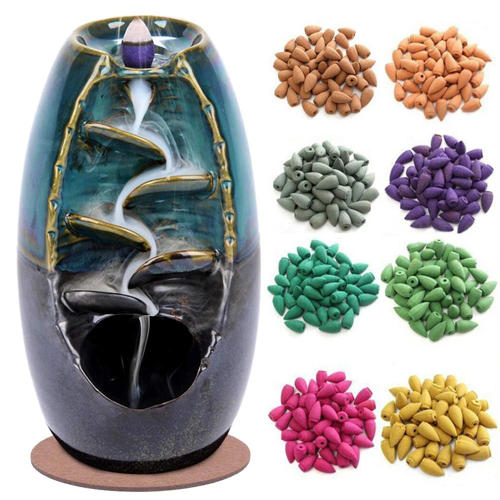 Incense Cones 50Pcs Mixed Natural Fragrance Scent Home Aromatherapy