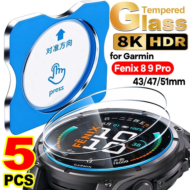 Tempered Glass Screen Protector for Garmin Fenix 9 Pro 51mm Smart Watch
