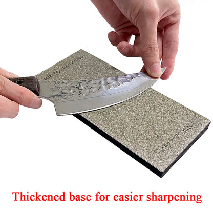 Diamond Knife Sharpening System 15° Whetstone Tool w/ Non-Slip Base