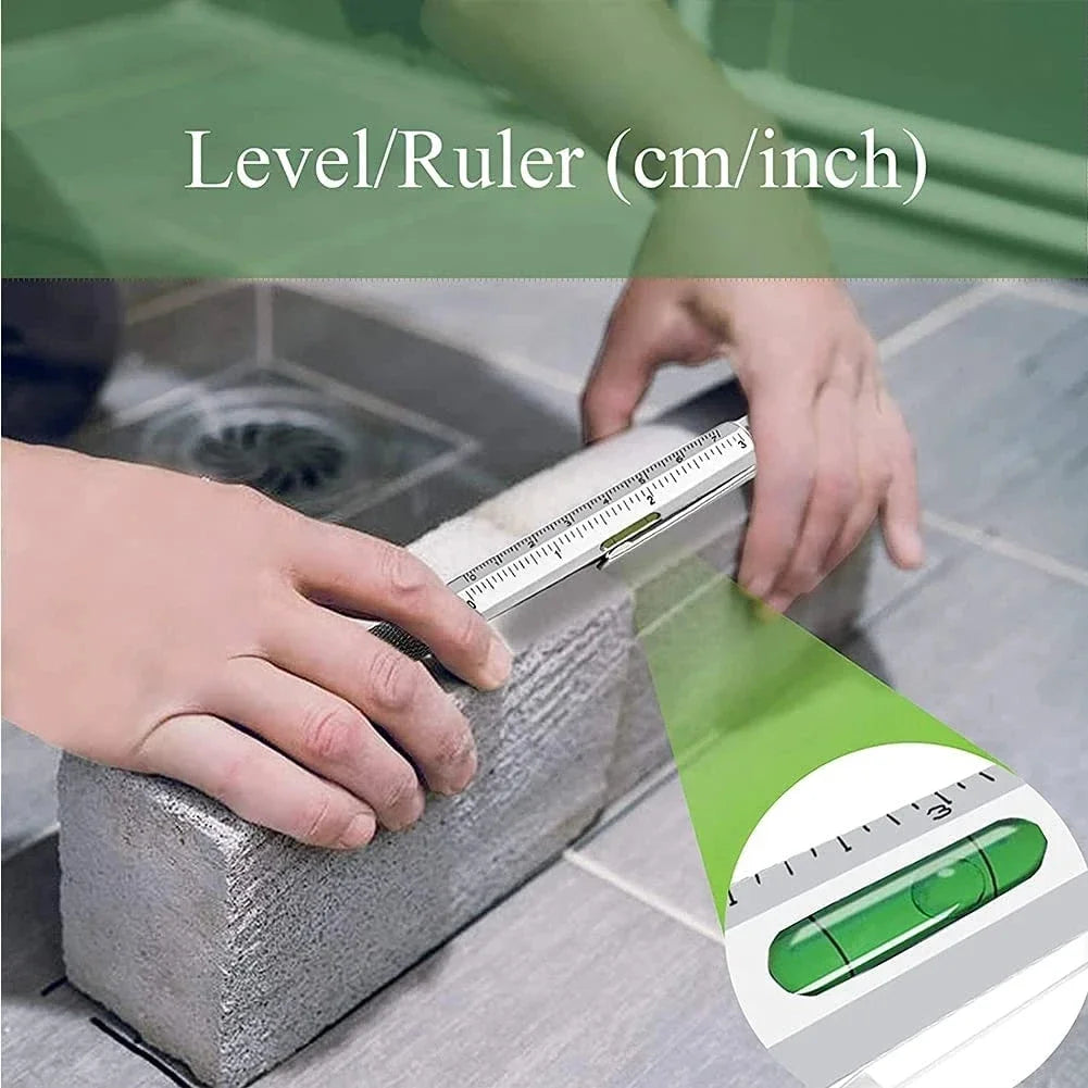 7-in-1 Multifunctional Pen Touch Screen Stylus with Screwdriver Ruler Level