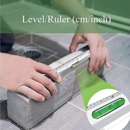 7-in-1 Multifunctional Pen Touch Screen Stylus with Screwdriver Ruler Level