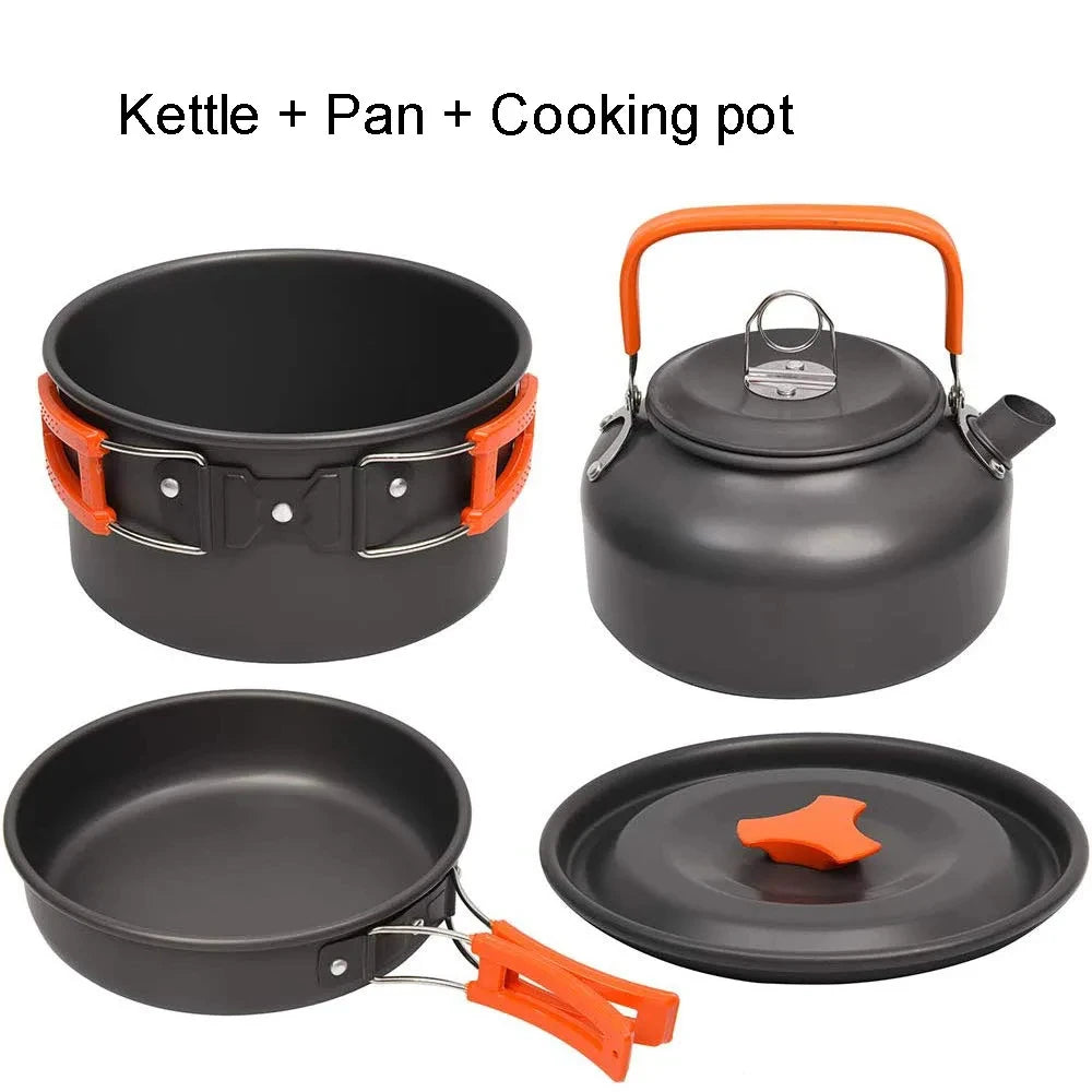 1pcs Outdoor Cooking Camping Cookware Set Portable Picnic Kettle Pan Pot