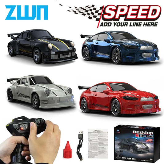 1/64 2.4G Mini RC Drift Car 4WD High Speed GTR Racing Remote Control Toy Gift