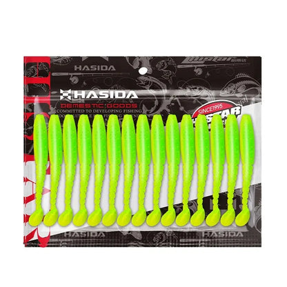 13Pcs Soft Red Worm Fishing Lure Baits Artificial Silicone Earthworm Tails