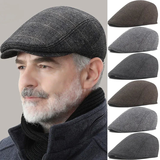 Painter Hat Beret Newsboy Cap British Autumn Winter Men Retro Style