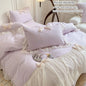3pcs Ruffle Duvet Cover Bedding Set with Pillowcases for Bedroom