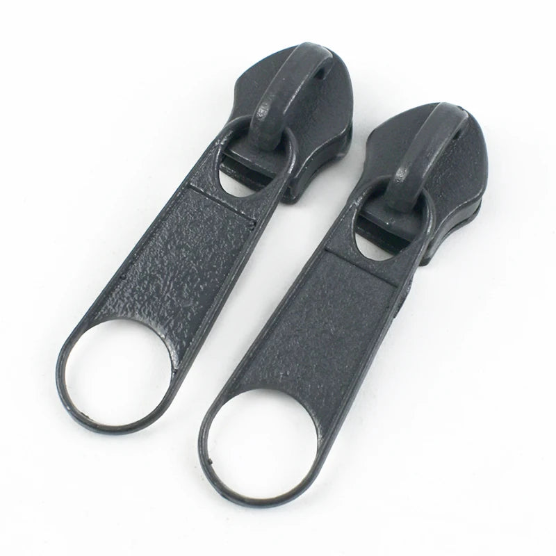 50/100/200Pcs 3#5# Zipper Slider For Nylon Zippers Bag Garment Zip Puller Backpack Pocket Zips Repair Kit DIY Sewing Accessories