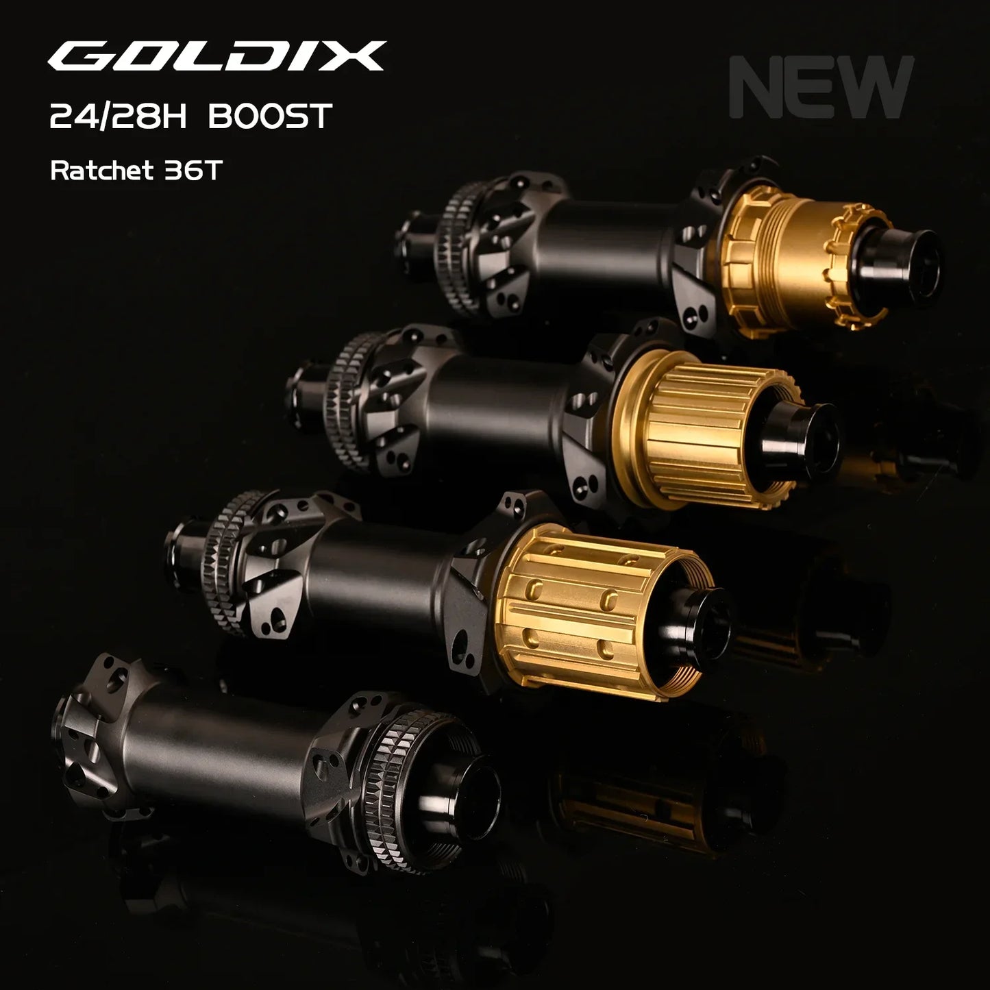 GOLDIX M240 Ultralight Hub 24/28H Straight Pull HG XD MS Freehub 36T Ratchet