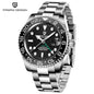 PAGAN DESIGN PD-1662 Luxury GMT Men Mechanical Wristwatch Sapphire Glass Stainless Steel 100M Waterproof Automatic Watches-EXPROTAS