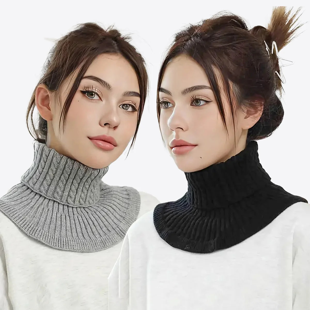 Fashion Warm Cover Cotton Turtleneck Collar for Women Neck Guard
