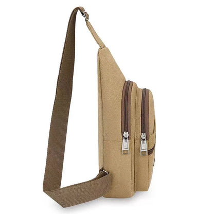 Men's Chest Bag Crossbody Sling Outdoor Travel Pack Waterproof Multi Pocket