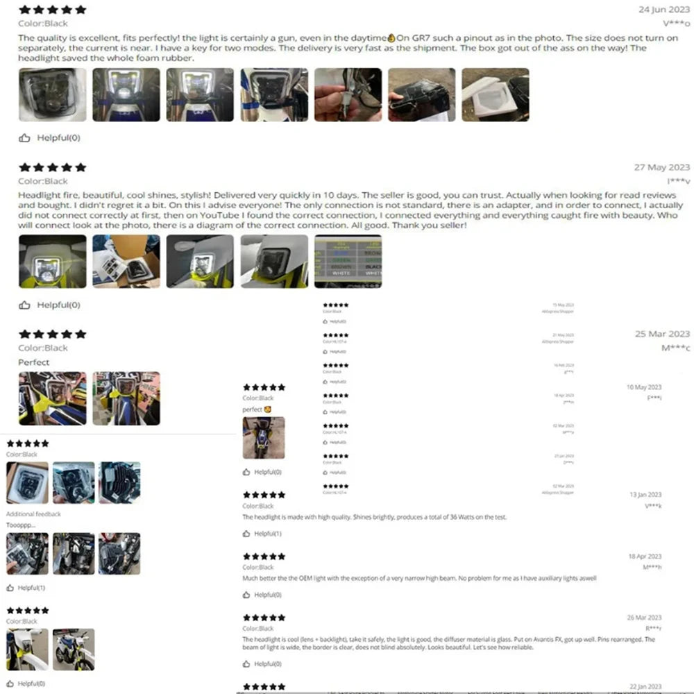 Enduro Motorcycle Headlight for Husqvarna 701 Led Supermoto TE TC FE FC Cafe Racer Accesories Dirt Bike Motocross Modified Parts-EXPROTAS