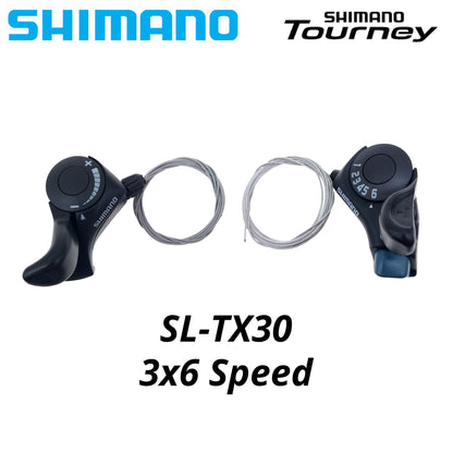 Shimano Tourney SL-TX30 Shift Lever Set 6/7-Speed (18/21 Speed) with Inner Cables