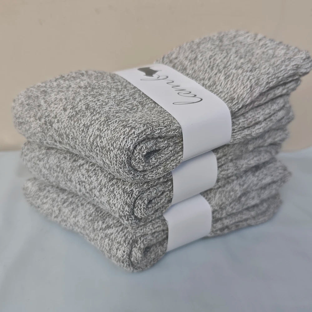 3 Pairs Merino Wool Socks Mens Thick Thermal Hiking Work Boot Winter