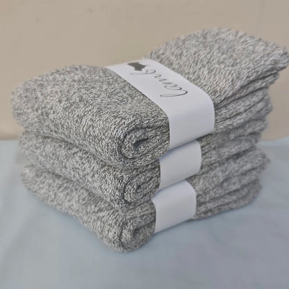 3 Pairs Merino Wool Socks Mens Thick Thermal Hiking Work Boot Winter