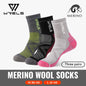 3 Pairs Merino Wool Socks Thermal Thick Hiking Socks for Men & Women