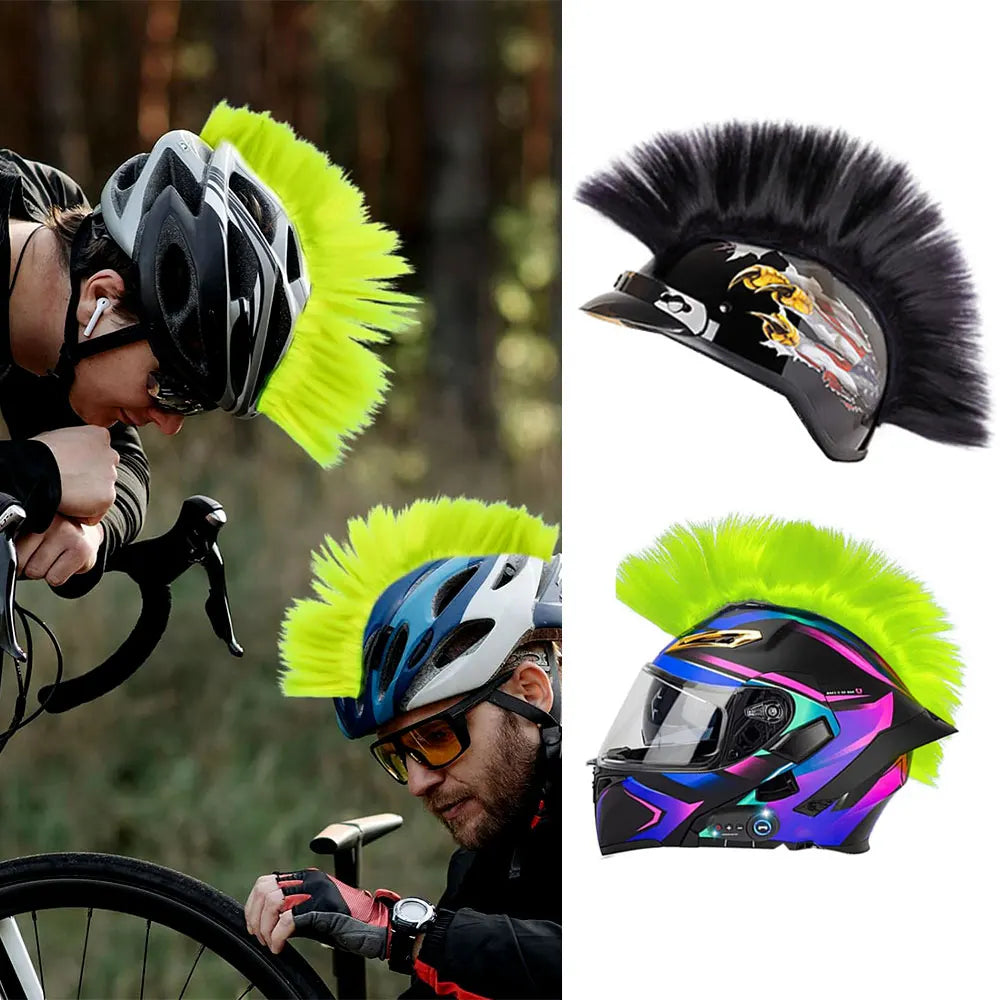 Helmet Wig Synthetic Cockscomb Decoration for Motocross Full Face Helmet