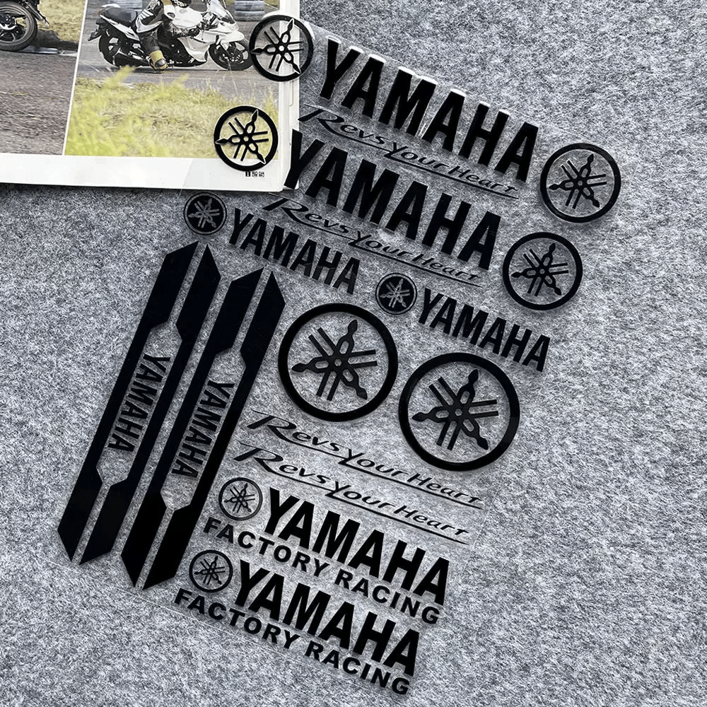 For Yamaha Motorcycle Bike Reflective Letter Stickers Racing Decals