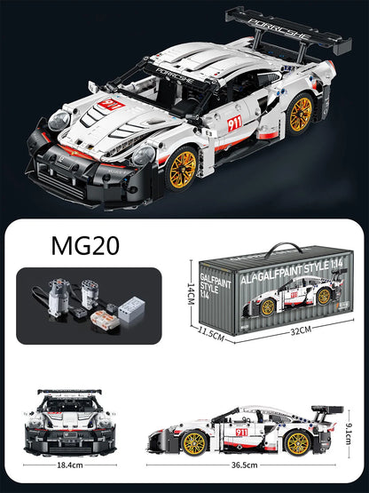 1:14 Building Block Supercar Model Kit DIY Assembly Plastic Educational Toy