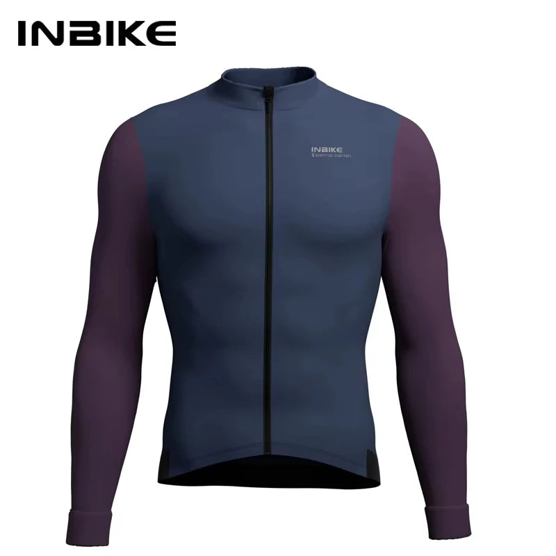 INBIKE Mens Winter Cycling Jersey Bib Tights Set Fleece Road Bike Pockets
