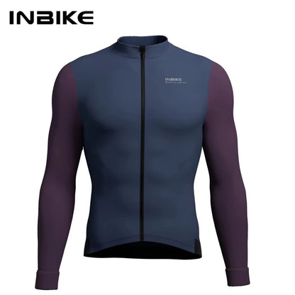 INBIKE Mens Winter Cycling Jersey Bib Tights Set Fleece Road Bike Pockets