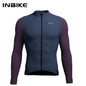 INBIKE Mens Winter Cycling Jersey Bib Tights Set Fleece Road Bike Pockets
