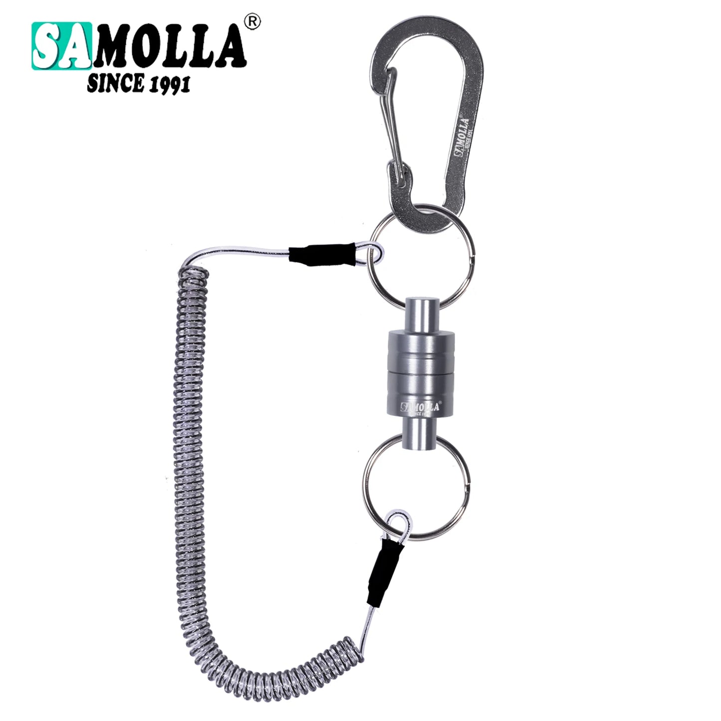 Magnetic Net Release Holder w/ Lanyard Fly Fishing Tool Carabiner Clip