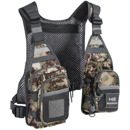 Fly Fishing Vest Bassdash FV08 Lightweight Chest Pack One Size Men Women