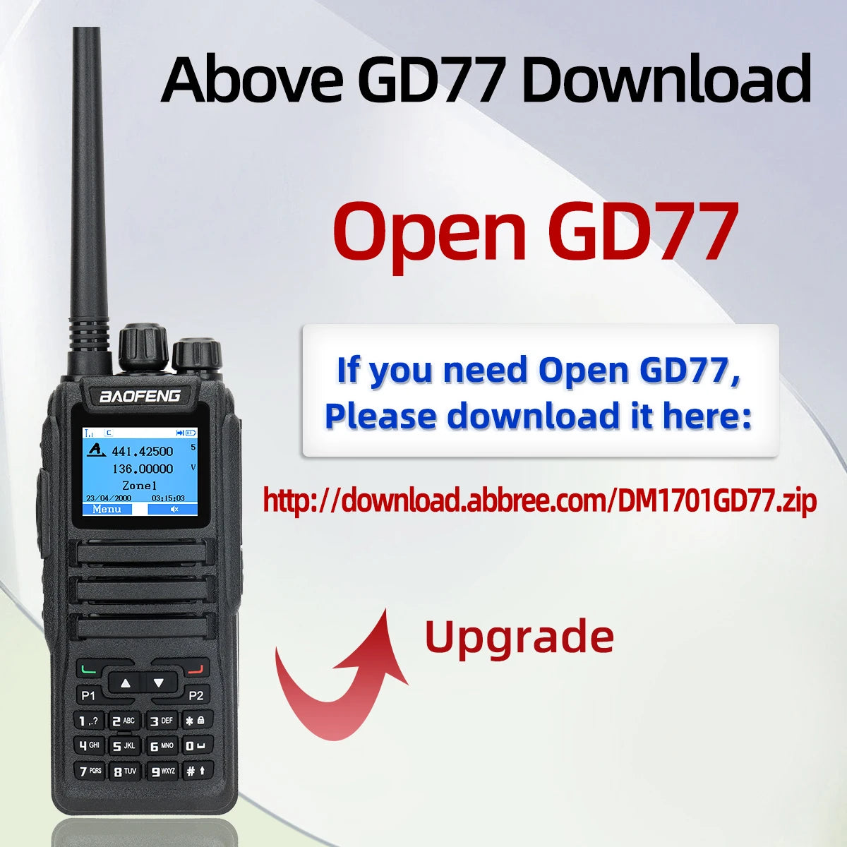 Baofeng DMR DM 1701 Digital Walkie Talkie Dual Mode Analog Two Way Radio Open GD77 Dual Time Slot Tier 1+2 Ham Radio DR 1801-EXPROTAS