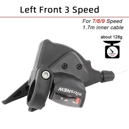 MicroNEW MTB Shifter Lever 3x7 3x8 3x9 3x10 3x11 Speed Front Rear Trigger Shift