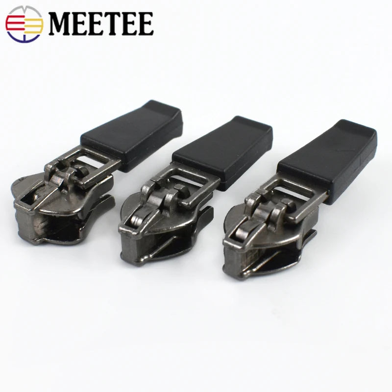 10/20/50Pcs 3# 5# Nylon Zipper Slider Formal/Reverse Zippers Head Resin Zip Tent Invisible Zips Pull Repair Kit Sewing Accessory