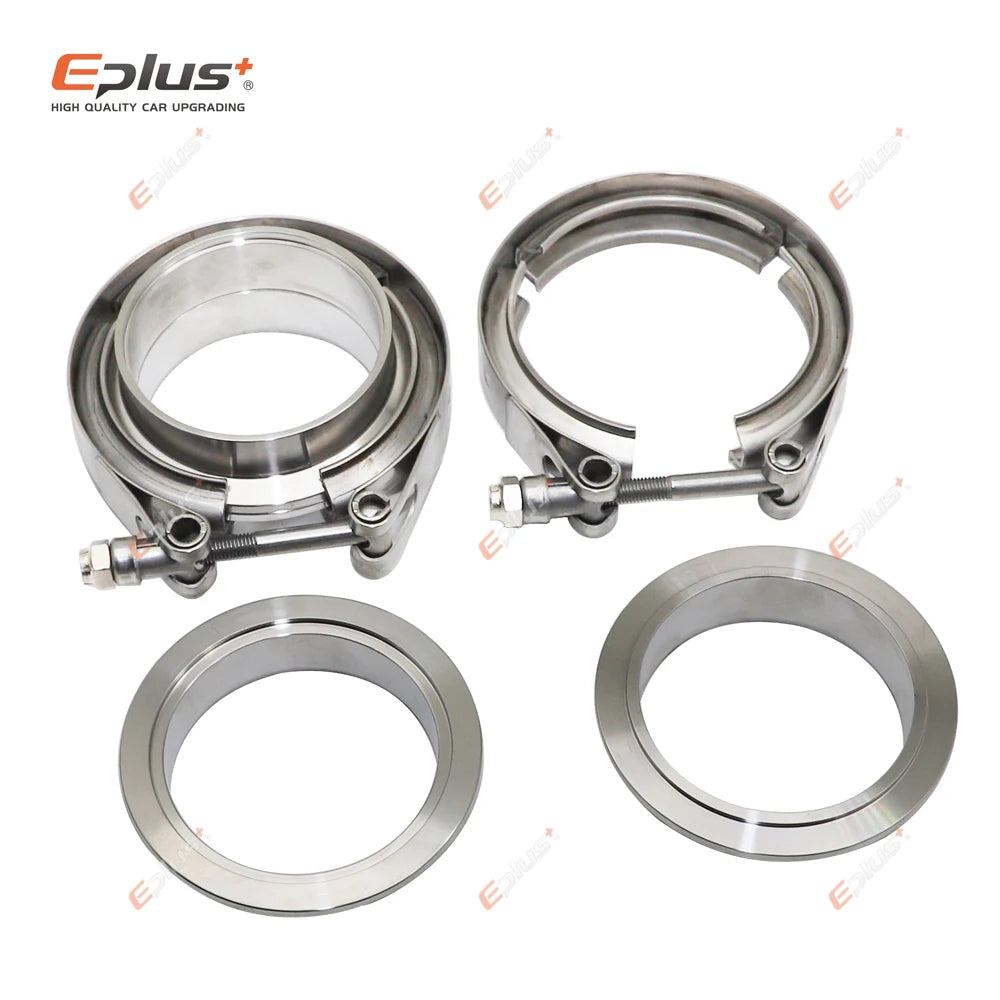 Eplus Car 304 Stainless Steel V Band Clamp Turbo Exhaust Pipe Vband Clamp Male Female Flange V Clamp Kits Universal-EXPROTAS