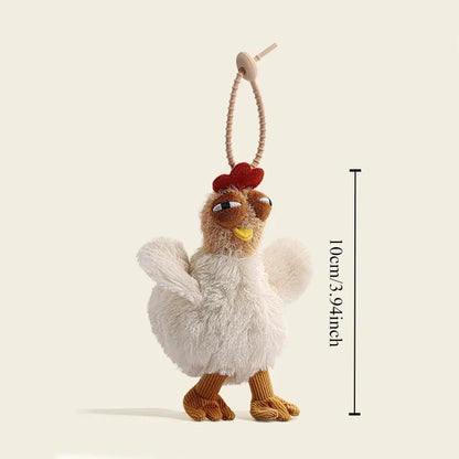 Fur Chicken Plush Bag Funny Ugly Hen Shape Handbag Satchel Purse for Women