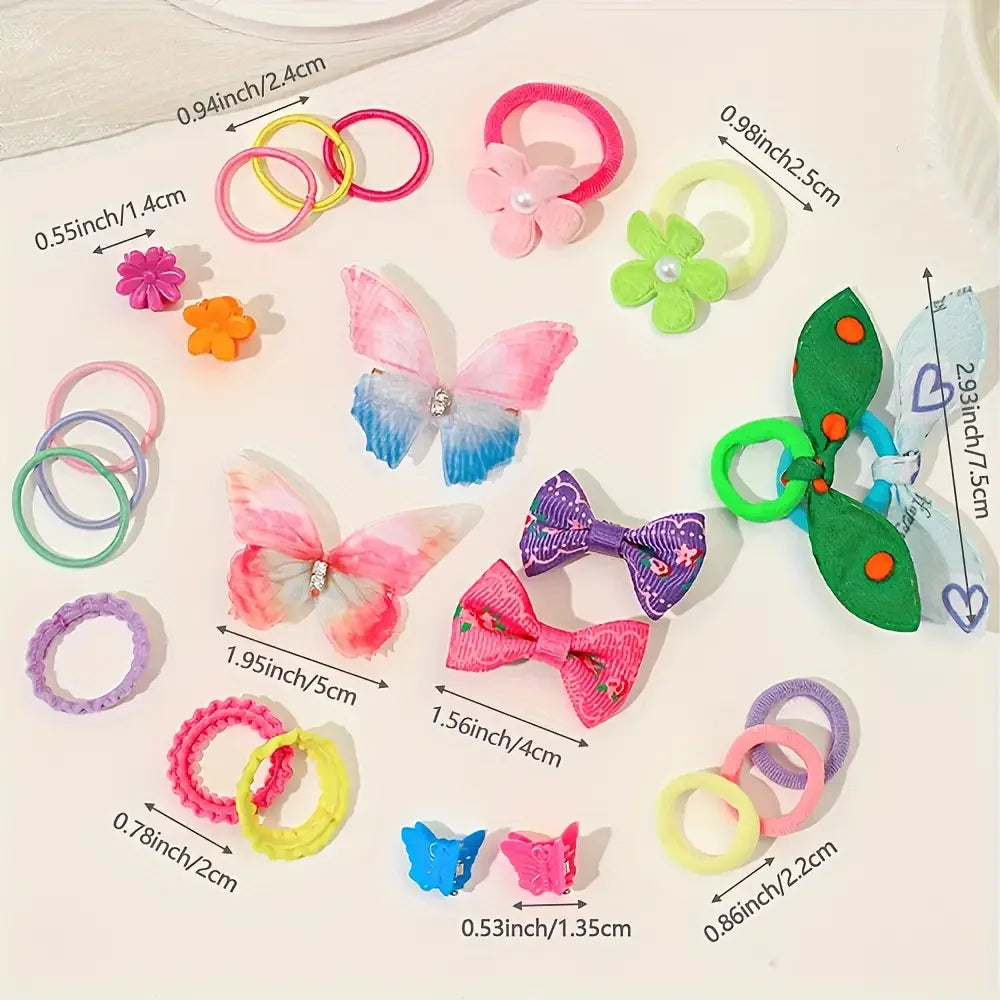 555Pcs Cute Colorful Butterfly Hair Clips Girls Accessories for Sweet Hairstyles