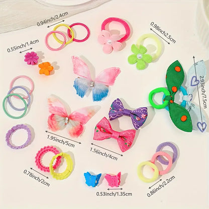 555Pcs Cute Colorful Butterfly Hair Clips Girls Accessories for Sweet Hairstyles