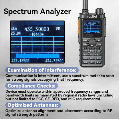 Radtel Walkie Talkie RT-910 5W 960 Channels Ham Radio AM/FM 45-59Mhz