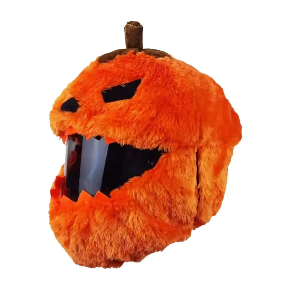 Fun Pumpkin Helmet Cover for Full-Face Motorcycle Helmets - One Size