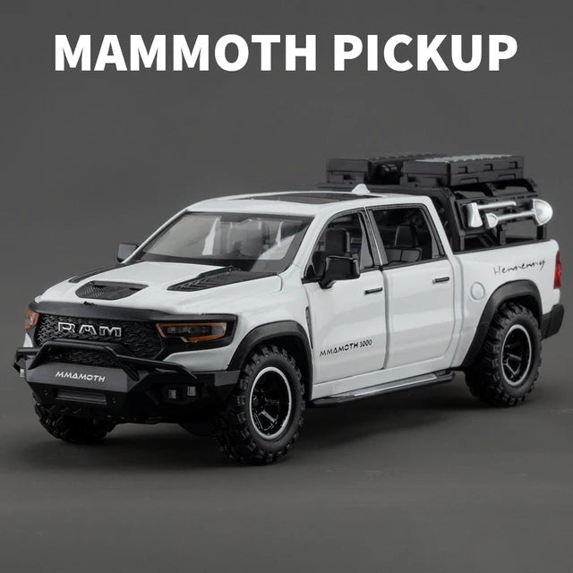 1:32 Dodge RAM 1000 TRX Mammoth Alloy Model Sound Light Toy Pickup