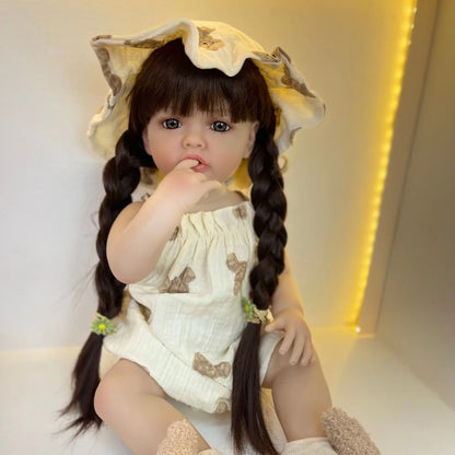 BZDOLL 55 CM 22 Inch Reborn Dolls Realistic Full Silicone Baby Bebe Newborn Girl Doll Princess Toddler Toy Gift-EXPROTAS