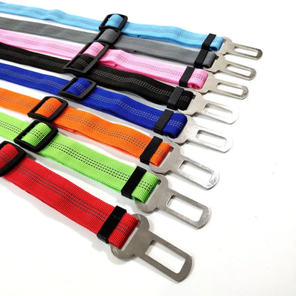Adjustable Dog Car Seat Belt Harness Travel Safety Elastic Restraint Strap