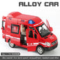 1:32 Mini Alloy Car Diecast Ambulance Fire-Truck Policecar Model Sound And Light Vehicle Simulation Collection Gifts Toys Boys-EXPROTAS