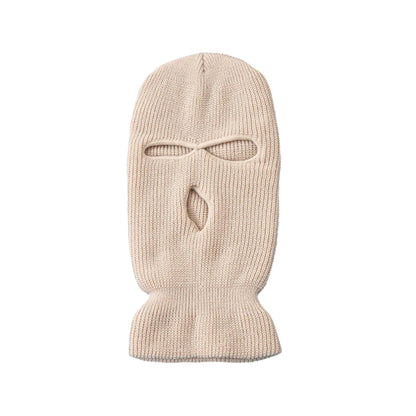 Motorcycle Windproof Full Face Knit Hats Custom SkiMask Men Warm Wool Balaclava embroidery Winter hats Knitted 3 Holes Ski Mask-EXPROTAS