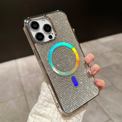 Diamond MagSafe Case for iPhone 11-17 Air Pro Max Plus Electroplate Cover